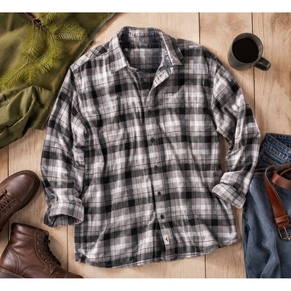 wrangler Mens xxl 2XL plaid shirt Top Long Sleeve Button Front
